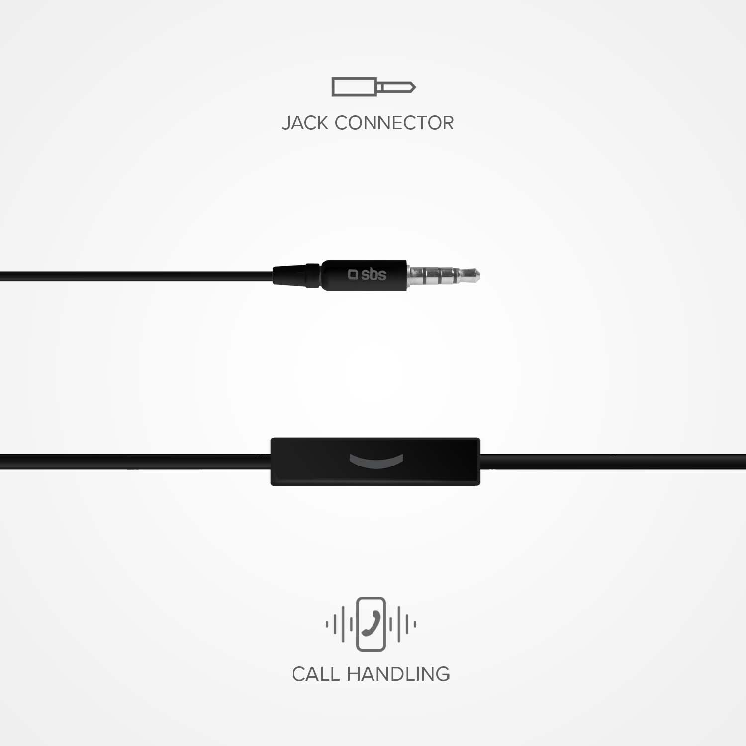 Kopfhörer mit Kabel, Stereo In-Ear Studio Mix 100, 3,5 mm Klinkenstecker mit Mikrofon und Taste zur Gesprächsannahme/ -beendigung