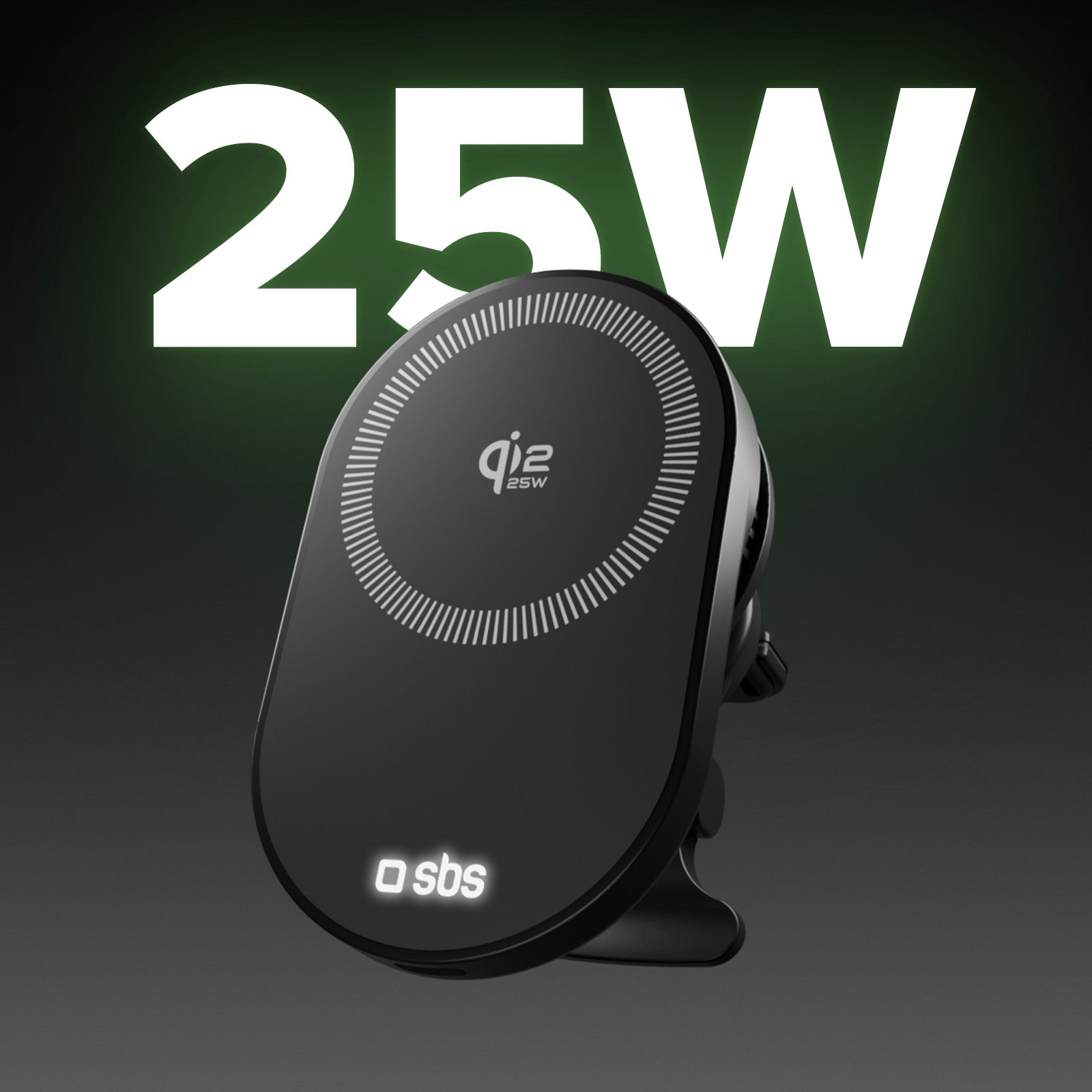 Soporte para coche con carga inalámbrica magnética Qi2.2 25 W