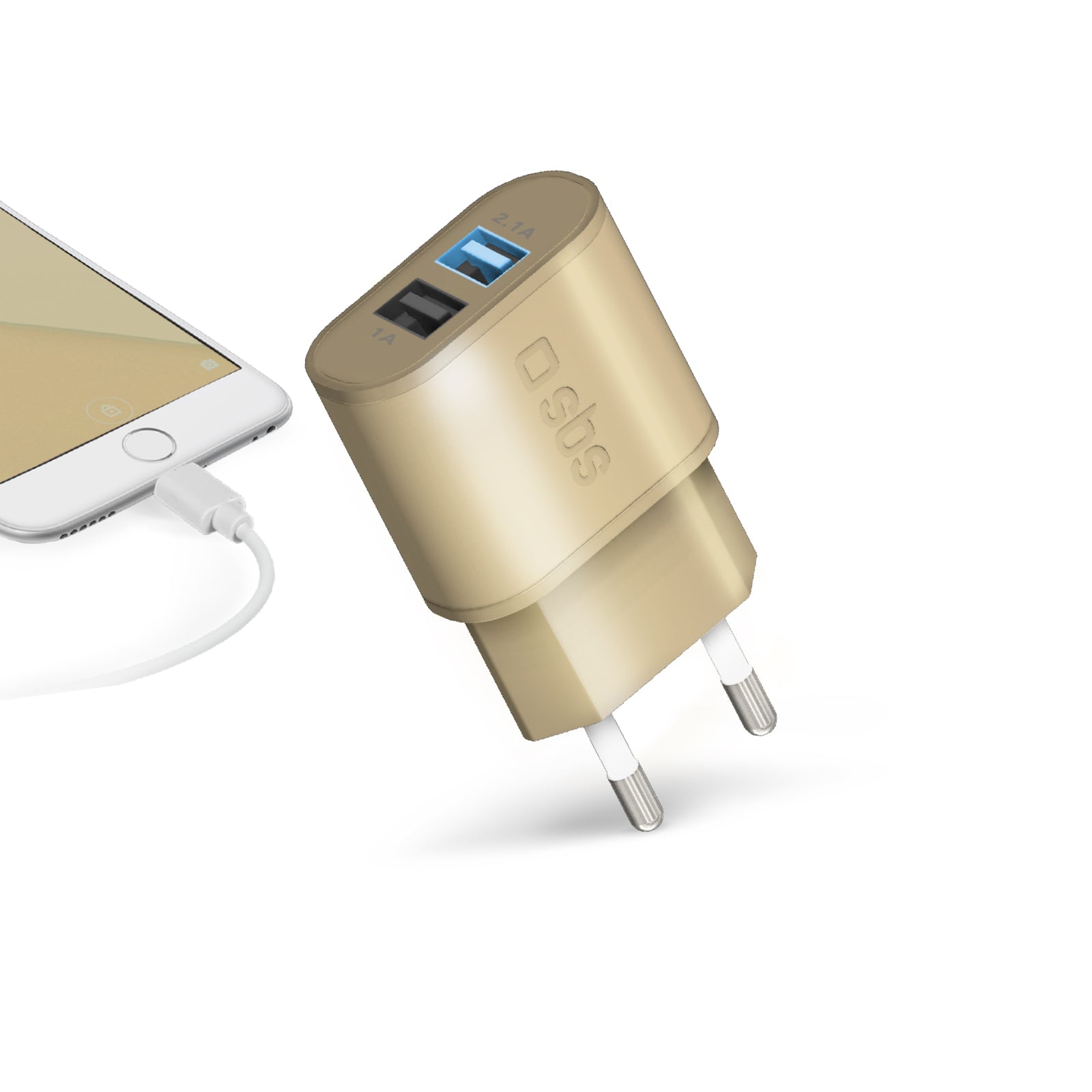 Chargeur de voyage de 2.1A - Gold Collection