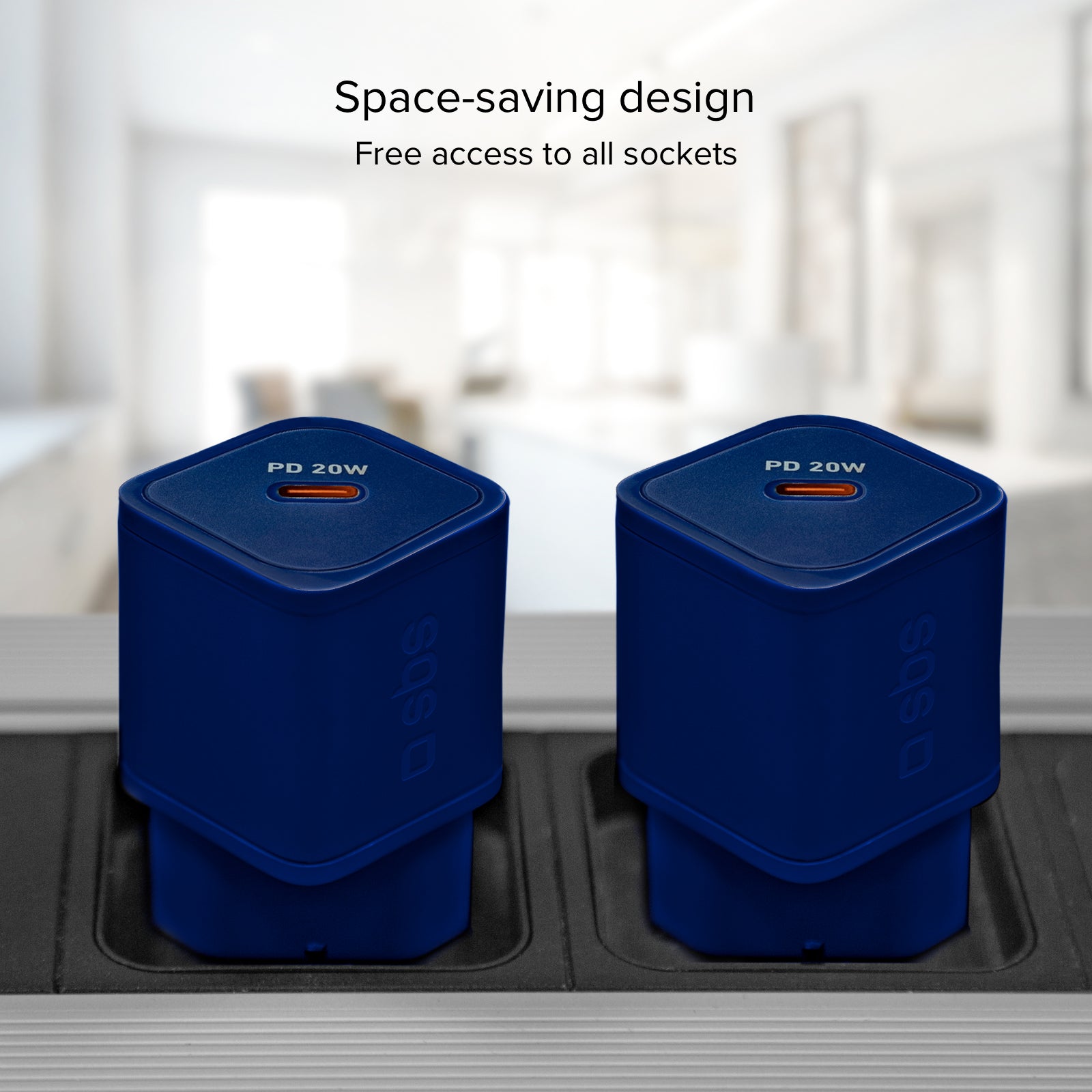 Cargador GaN ultrarrápido Power Delivery de 20 vatios