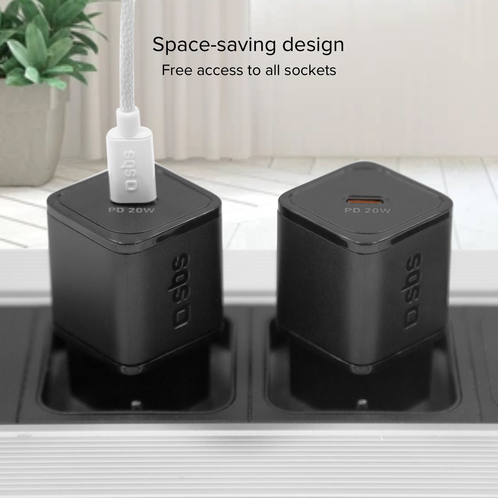 Cargador GaN ultrarrápido Power Delivery de 20 vatios