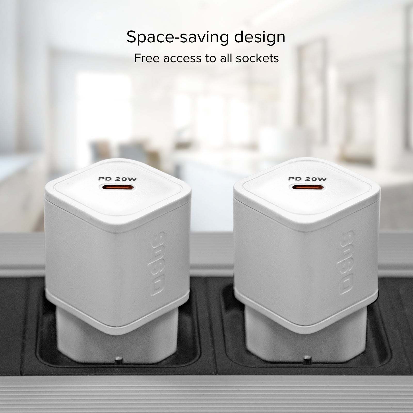 Cargador GaN ultrarrápido Power Delivery de 20 vatios