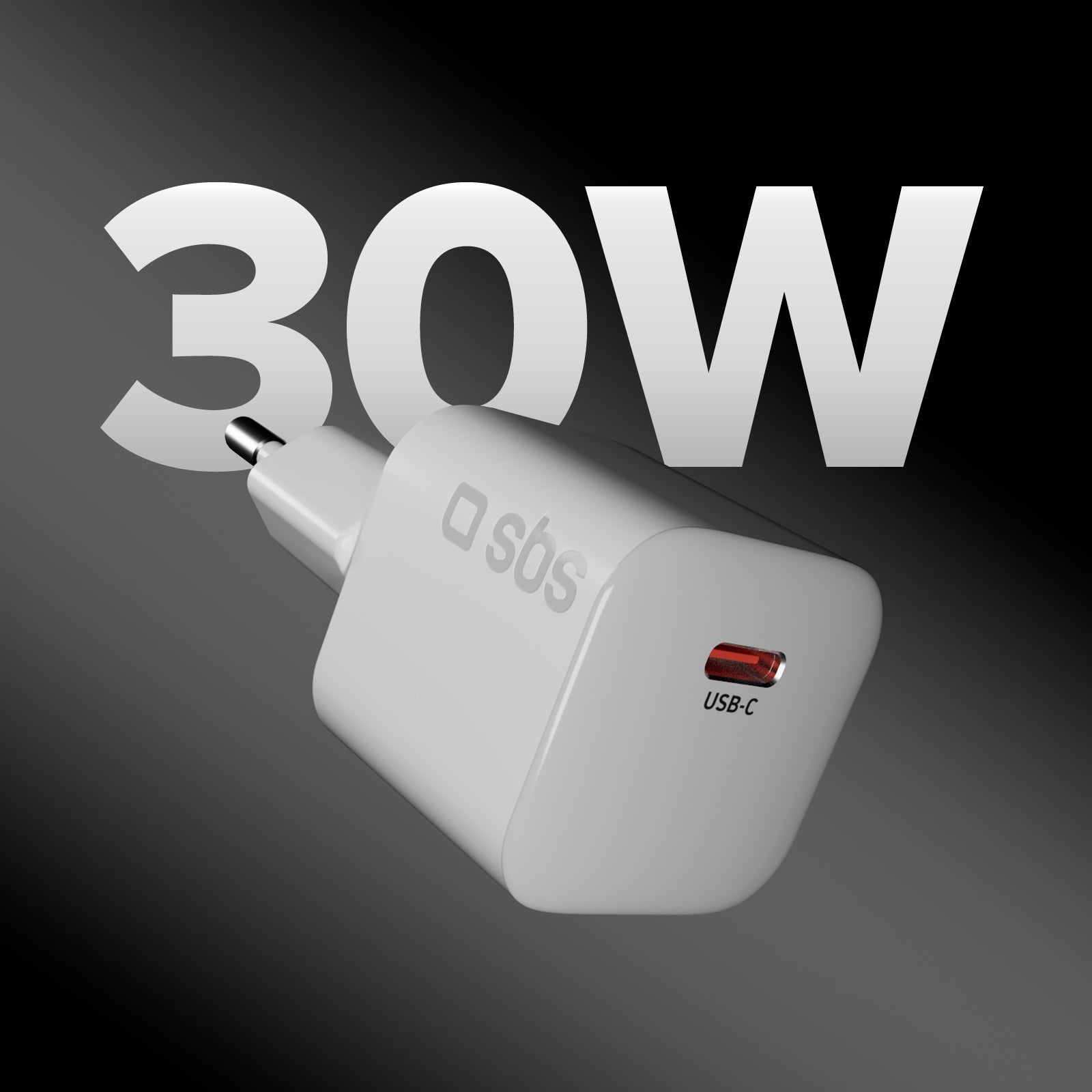 Chargeur mural USB-C 30 W compact avec Power Delivery 3.0 et PPS