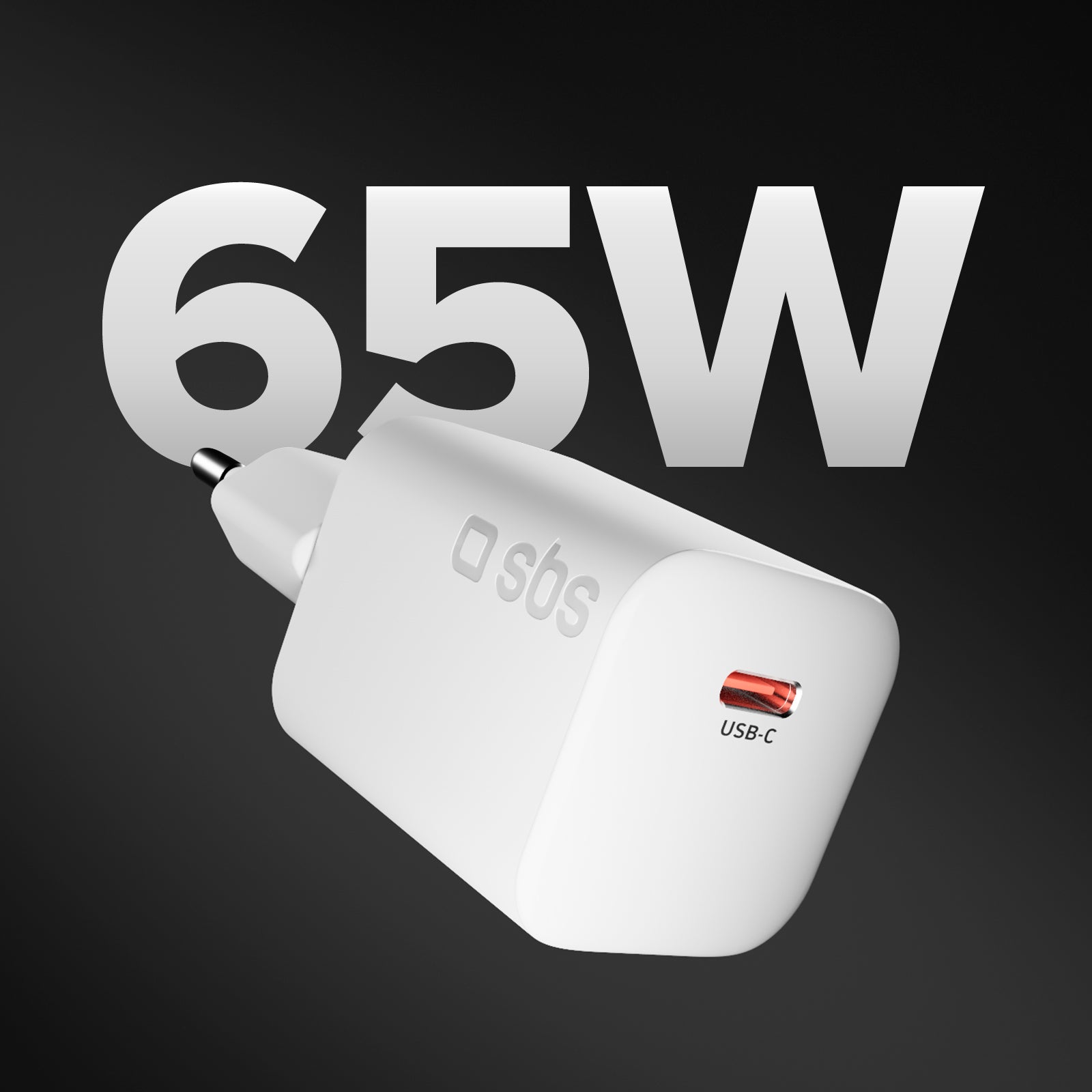  Chargeur mural USB‑C 65W GaN Power Delivery 3.0