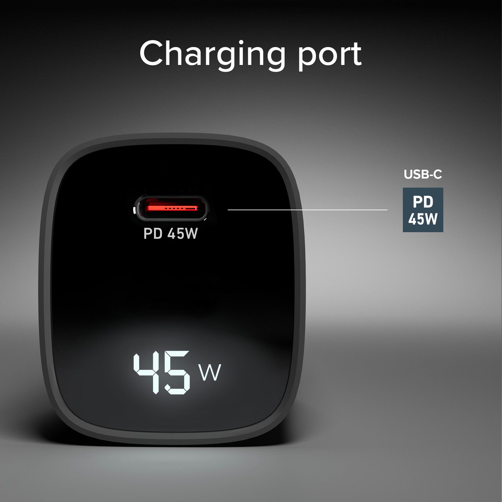Chargeur 45 watts avec écran intégré