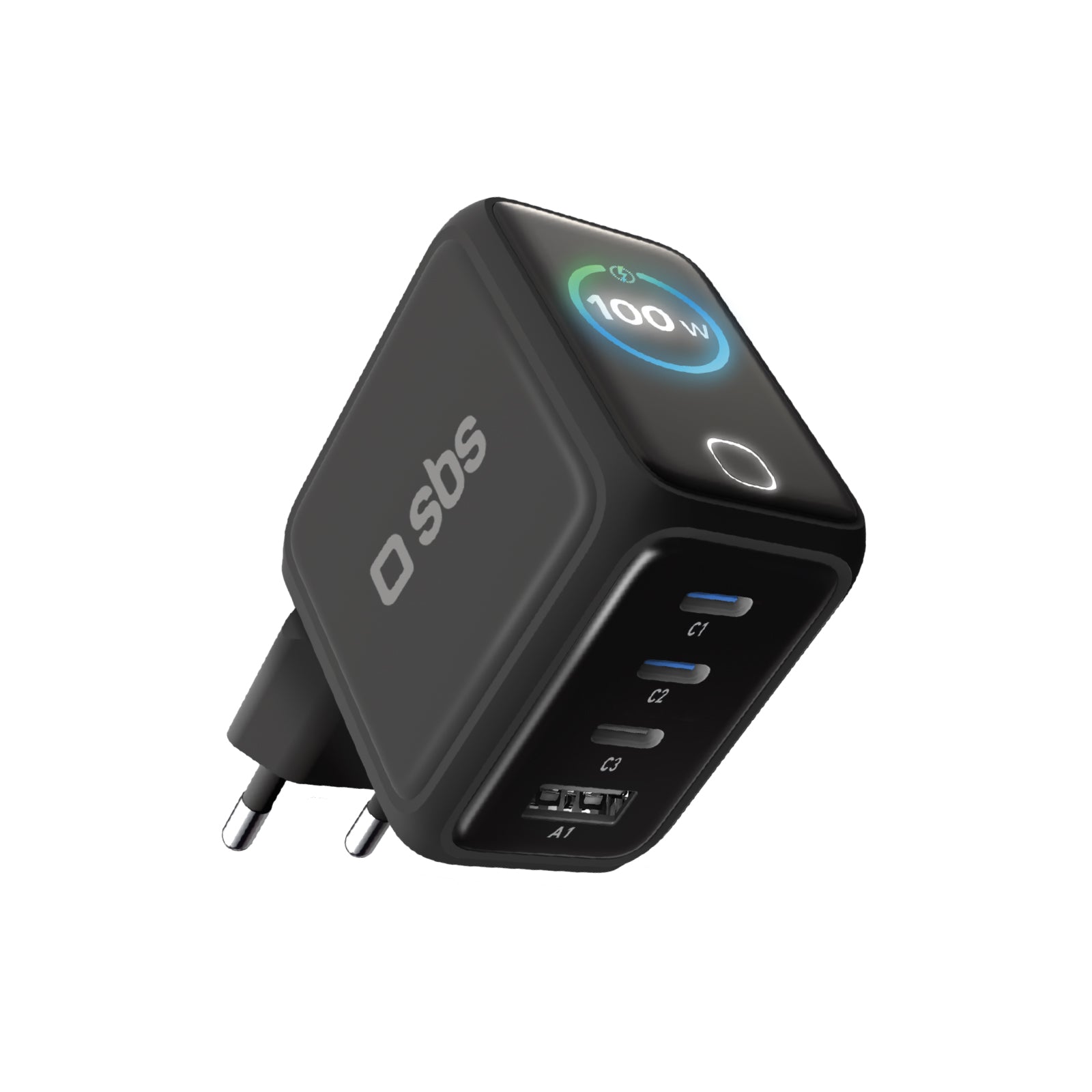  Chargeur USB‑C 100W avec écran TFT et 4 ports
