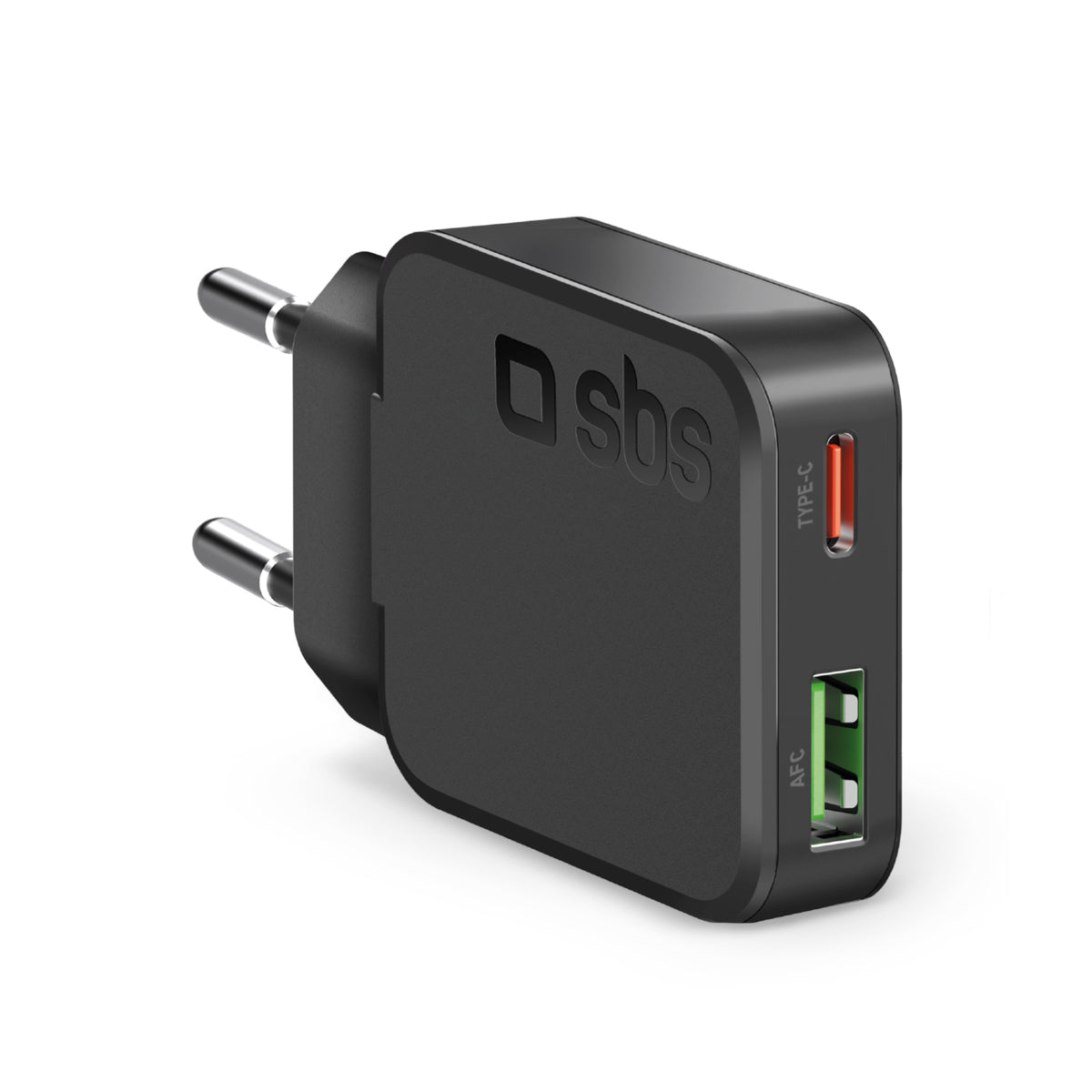 Chargeur mural slim 30W USB-C Power Delivery et USB-A Fast Charge