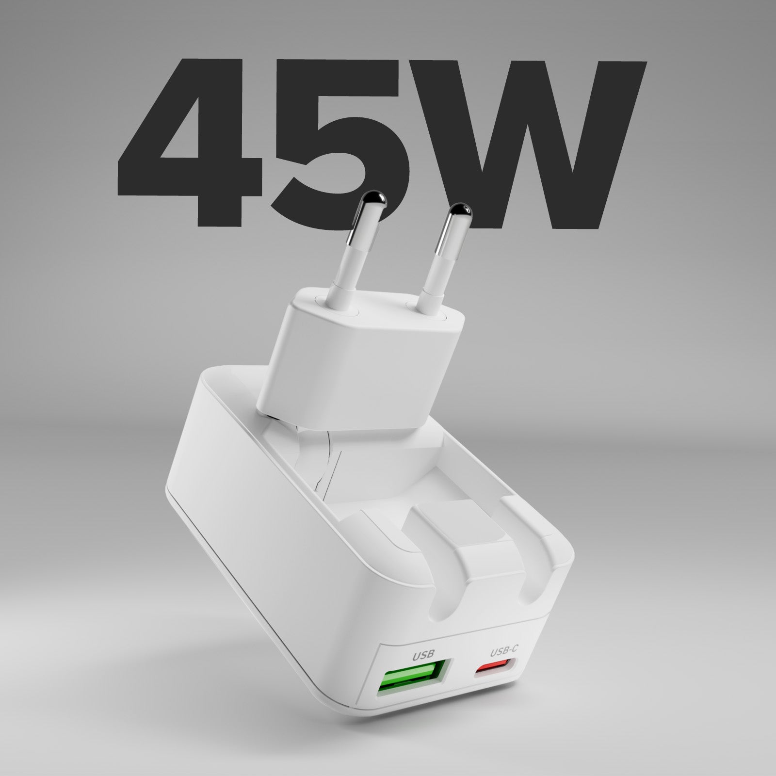 Flexi-Wandladegerät 45W mit klappbarem Stecker
