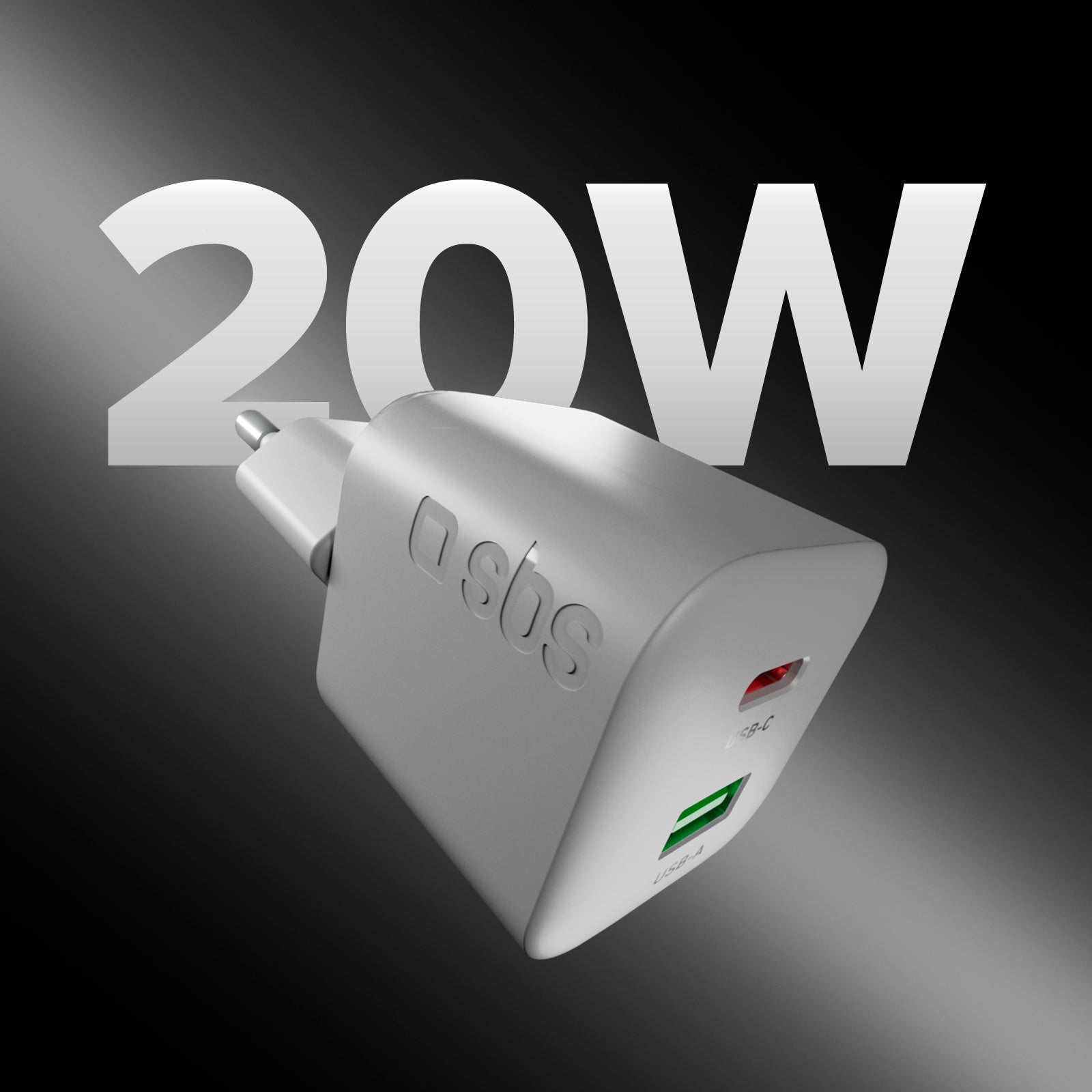 Kit de charge avec chargeur mural 20W GaN Power Delivery et câble USB-C 1,5 m
