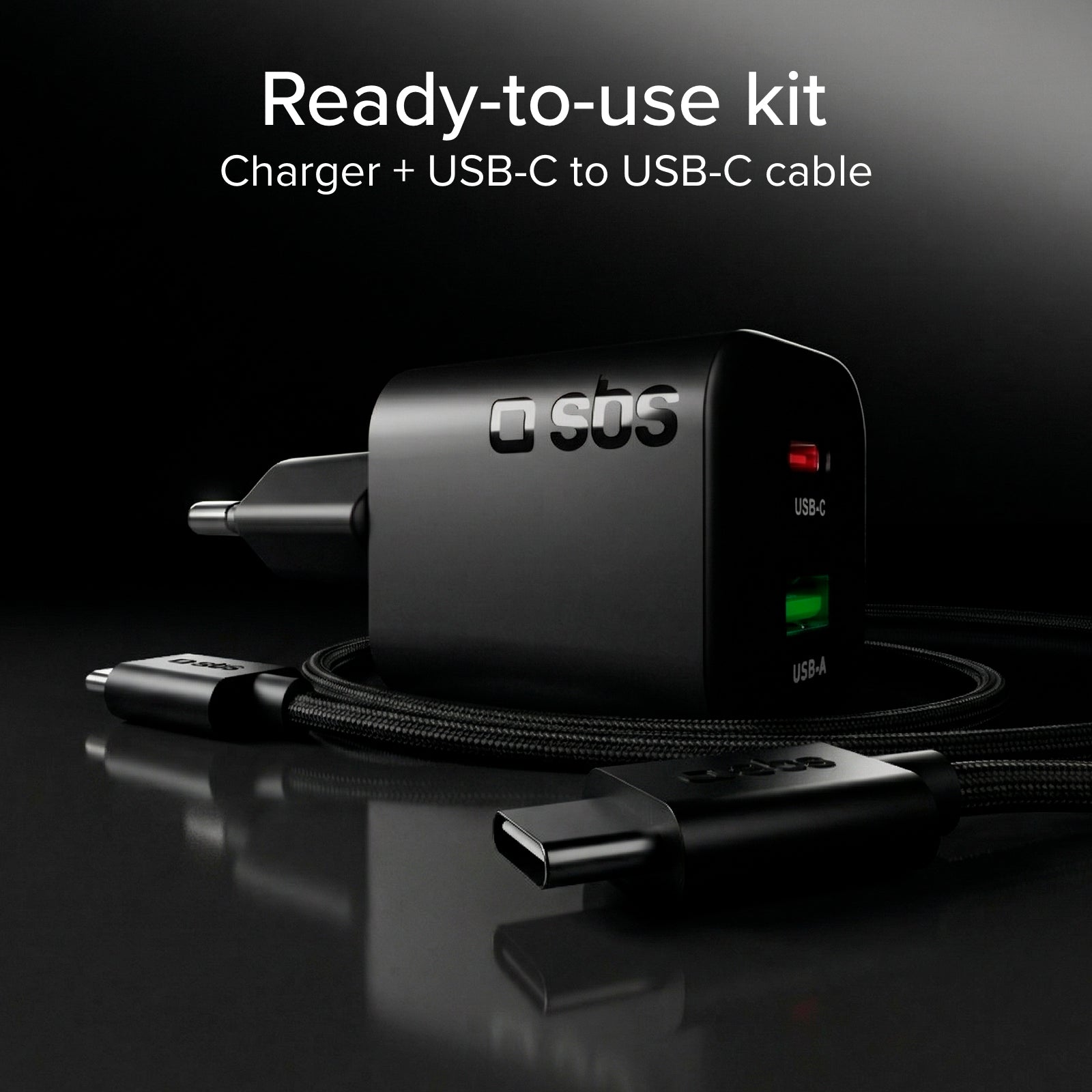  Kit chargeur 65W GaN avec câble USB‑C 1,5 m