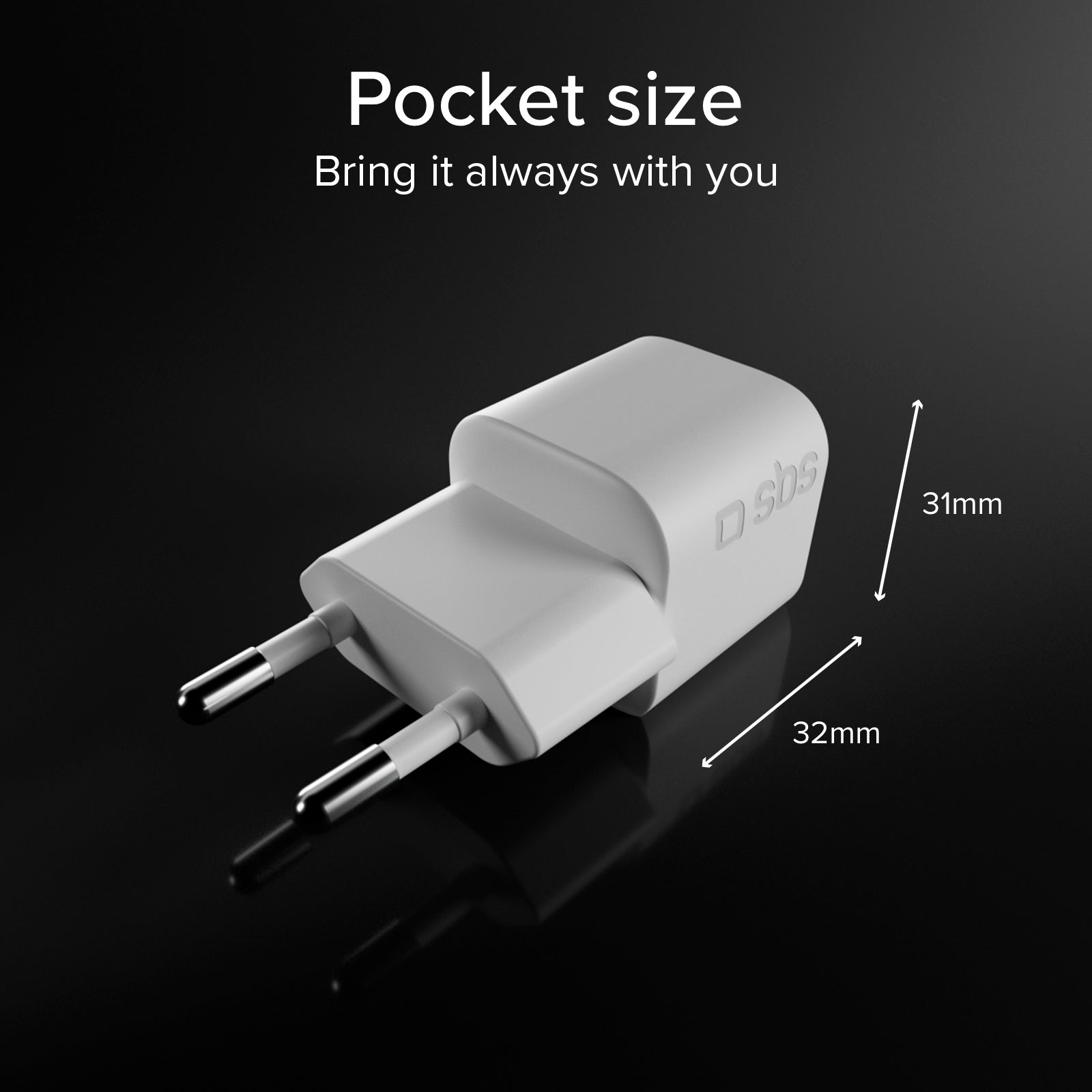 Kit chargeur USB-C 20W Power Delivery avec câble USB-C tressé de 1,5 m