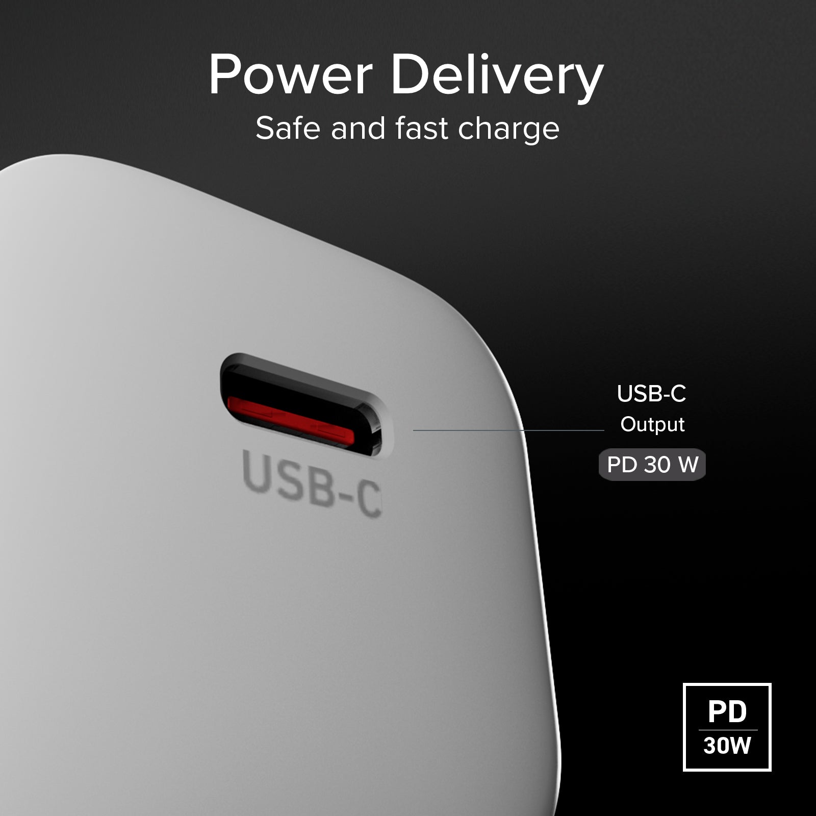 Kit chargeur USB-C PD 30W avec câble USB-C de 1,5 m à revêtement en tissu tressé