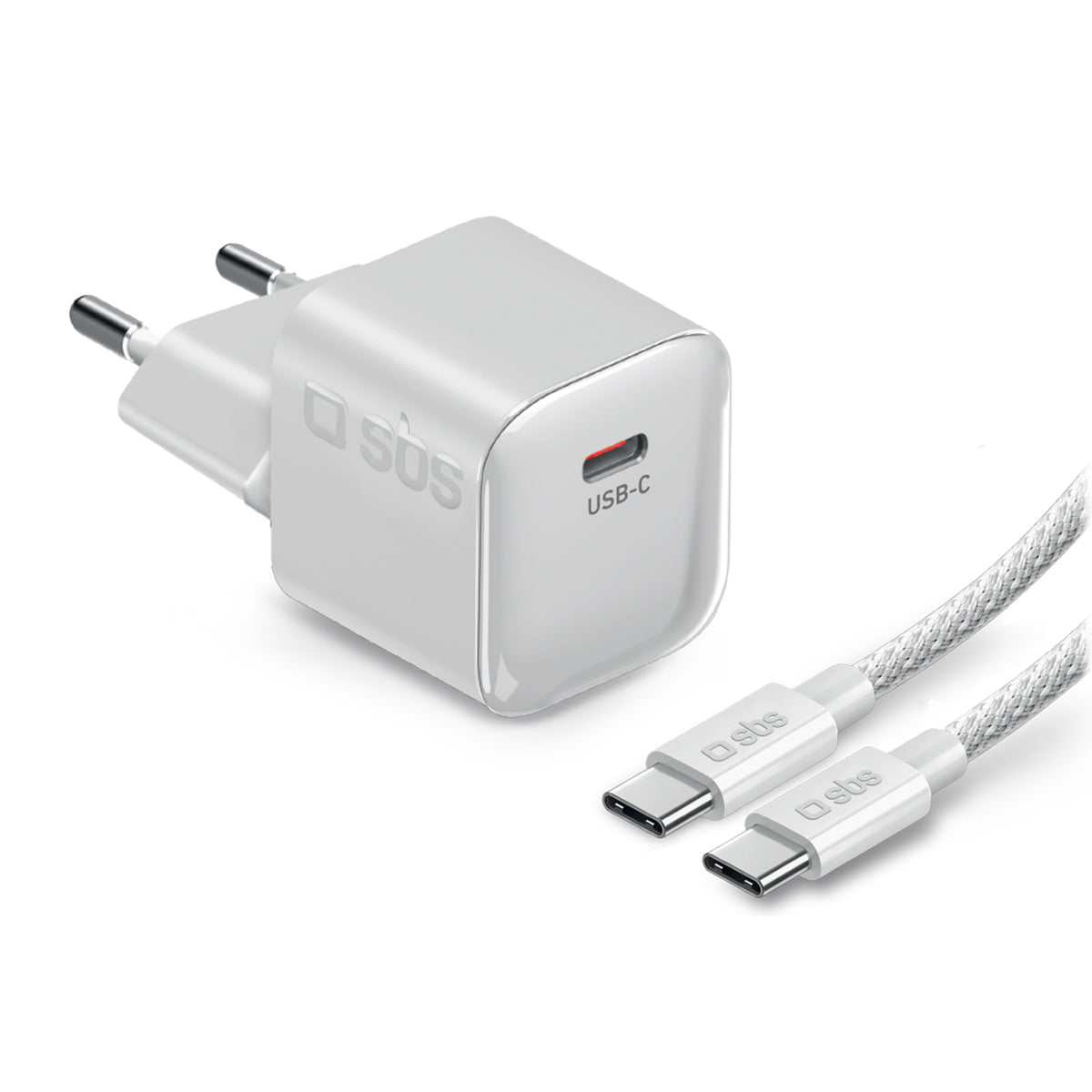 Lade-Kit mit 40W-Wandladegerät und 1,5 m geflochtenem Anti-Knoten-USB-C-Kabel