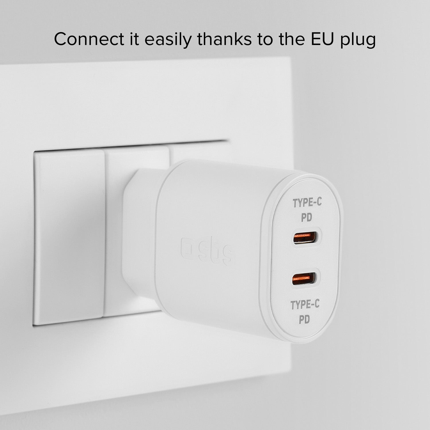 Chargeur mural Power Delivery 20 W avec deux sorties USB-C
