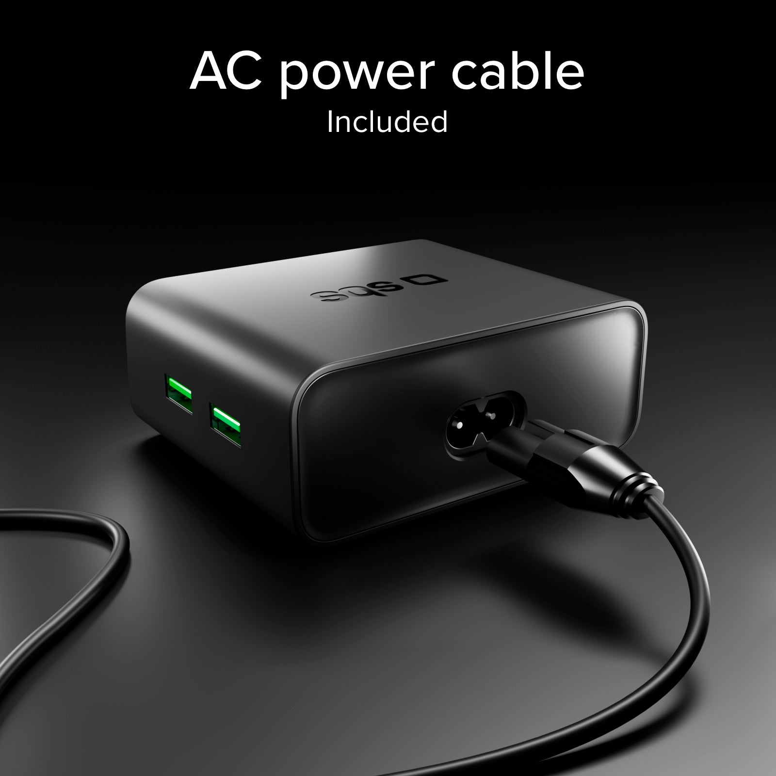 100W Power Delivery Tischladestation mit TFT-Display, 3 USB-C- und 2 USB-A-Anschlüssen, ideal für Laptops