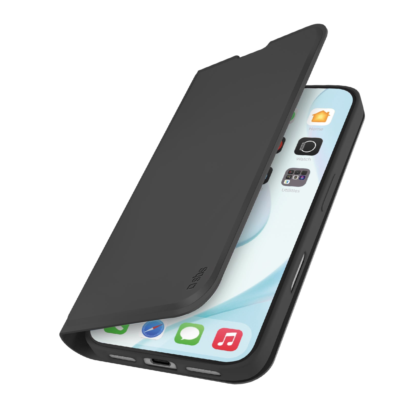 Book-style case with stand support for iPhone 17