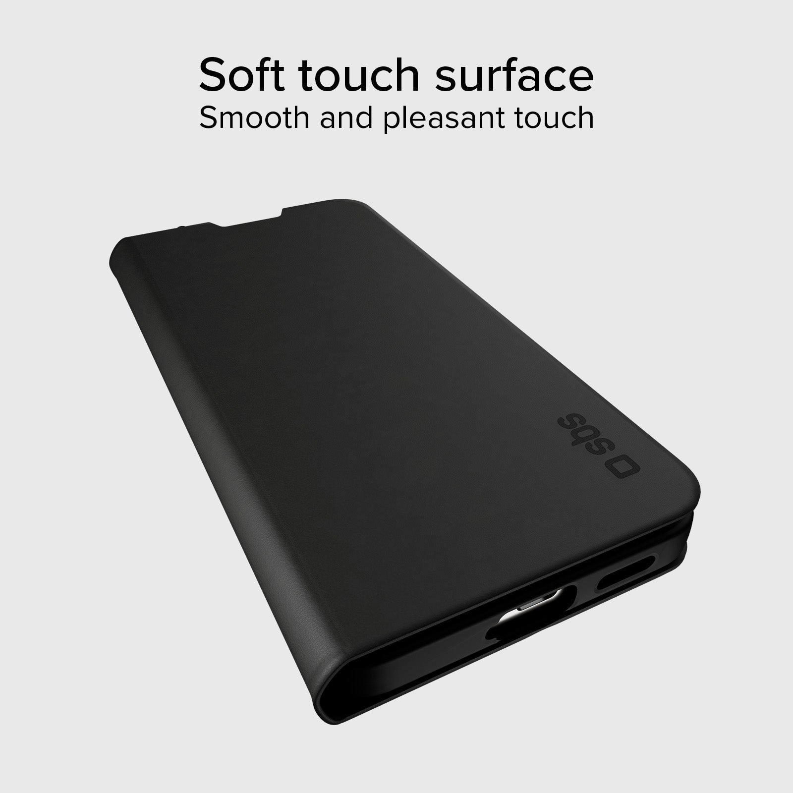 Étui portefeuille avec support et surface douce au toucher pour Samsung S26