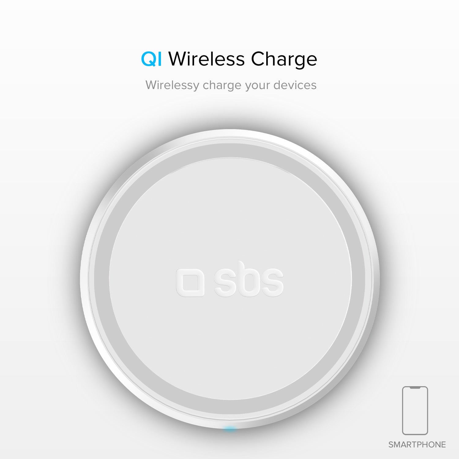 Caricatore Qi Wireless con base di ricarica rapida 10 Watt