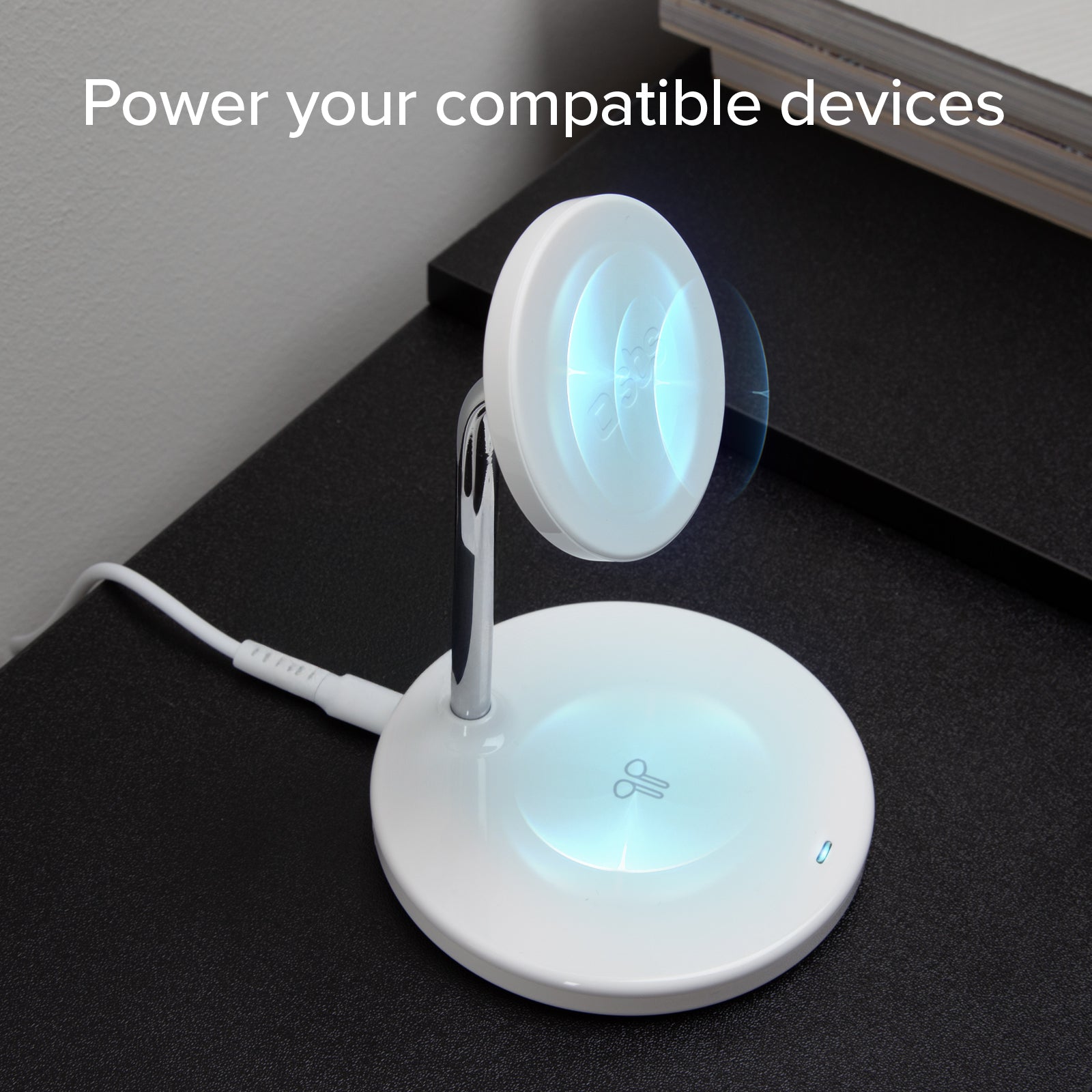 Station de recharge verticale sans fil 2-en-1 pour iPhone, téléphones Android, AirPods, écouteurs TWS