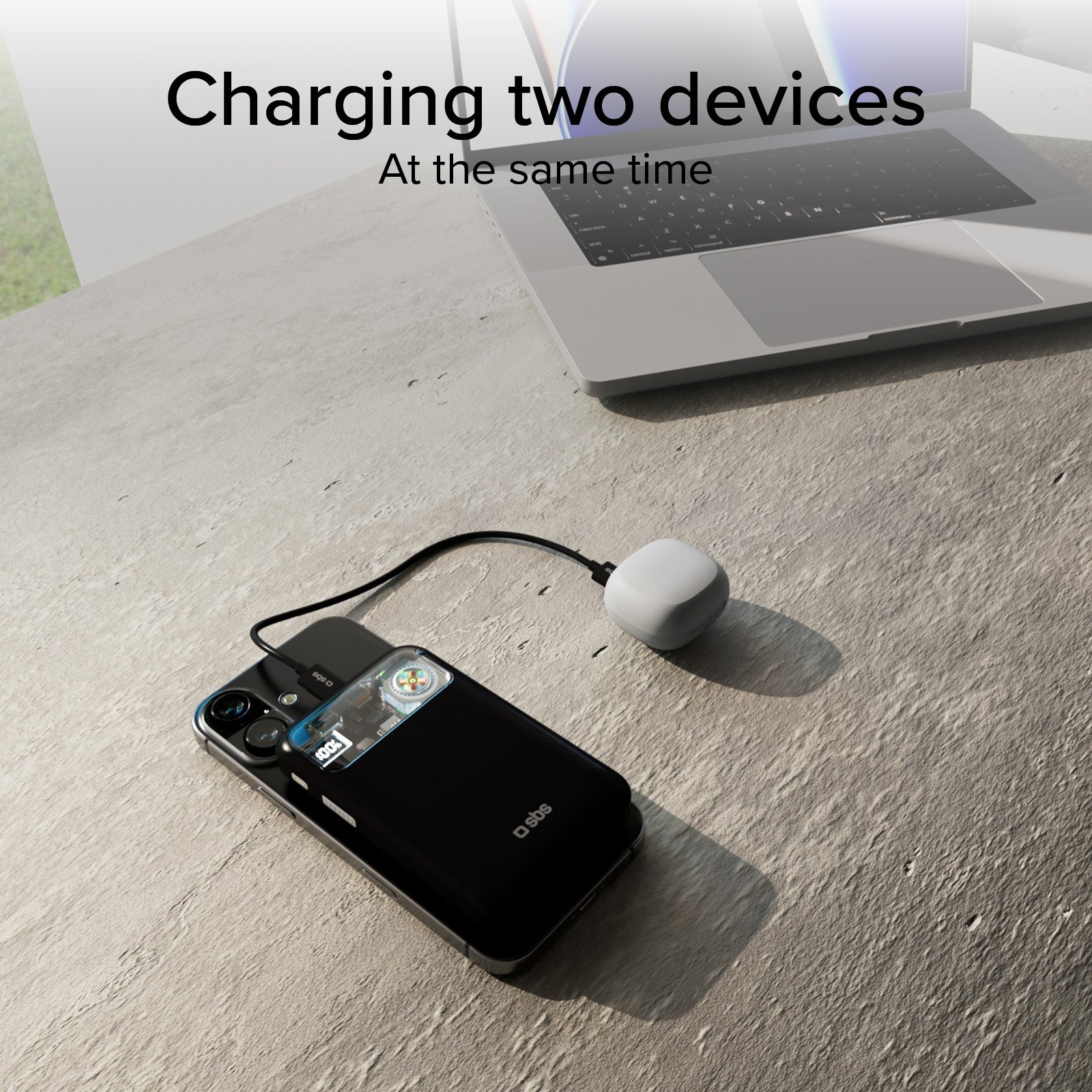 Power Bank sans fil de 10 000 mAh avec ventilateur de refroidissement