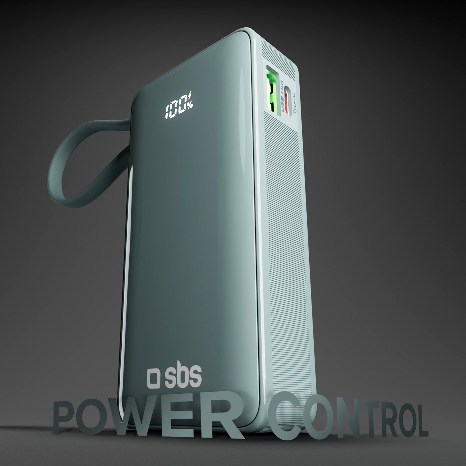 Batterie externe 10 000 mAh avec câble USB-C intégré